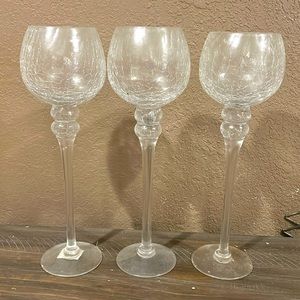 Beautiful glass cups for candle decorations set of 3